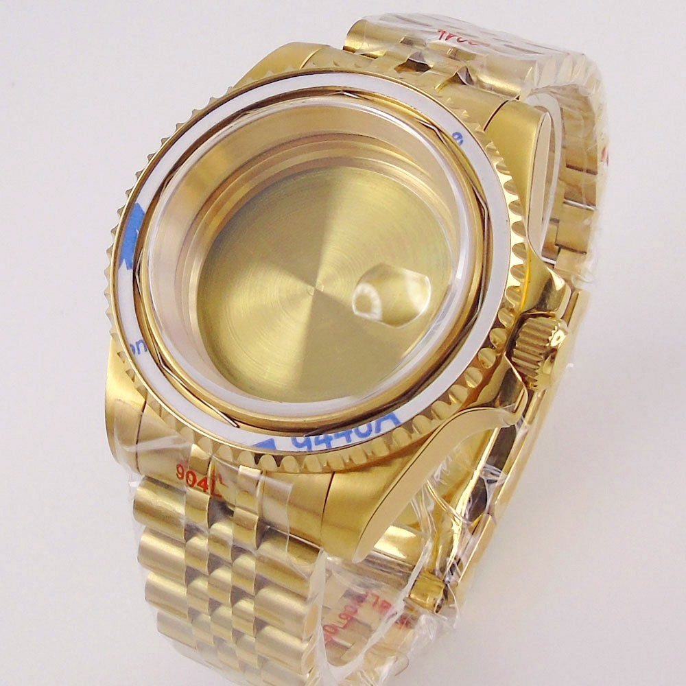 200M Diver Watch Case 40mm Sapphire Fit NH35 NH34 GMT PT5000 Steel Slide Buckle