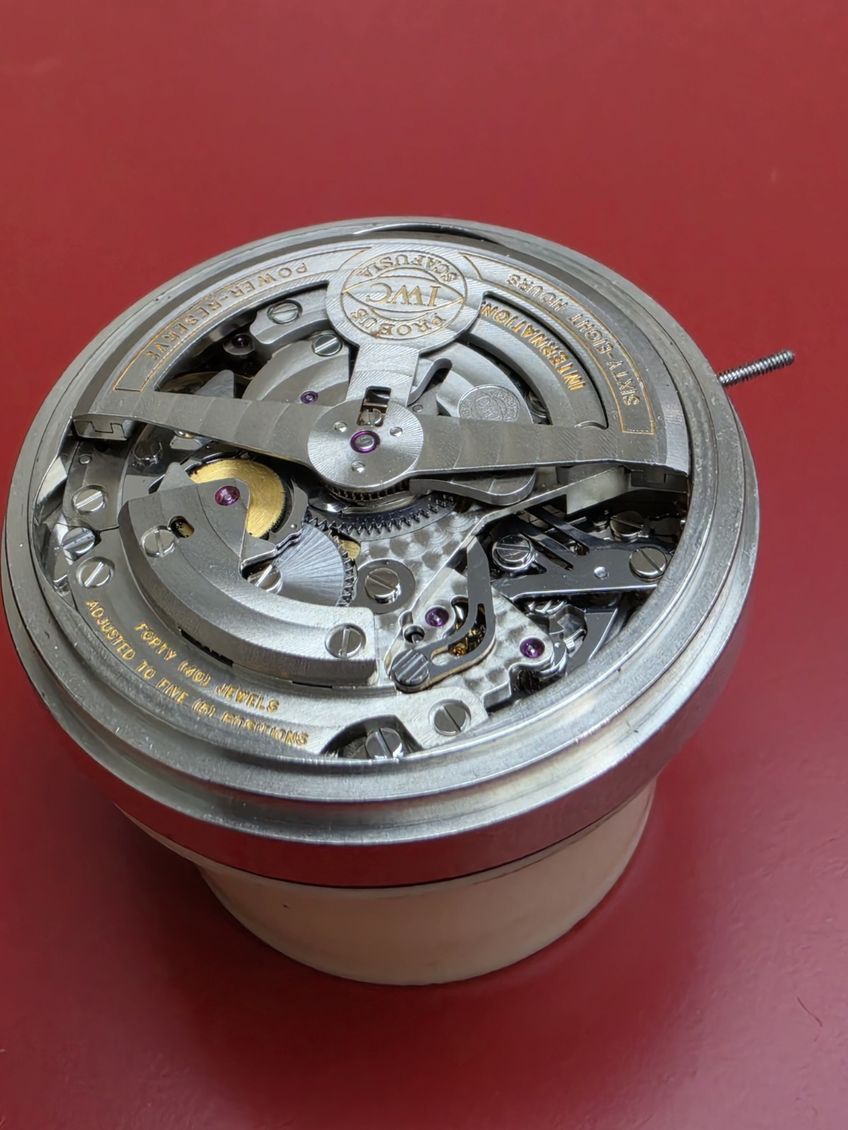 IWC caliber 89360 automatic chronograph movement, Dial And Hands Ingenieur Model