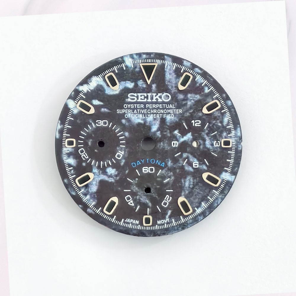 Watch Dial 29.5mm Green Luminous For Seiko VK63 Quartz Movement Dials Mod Parts