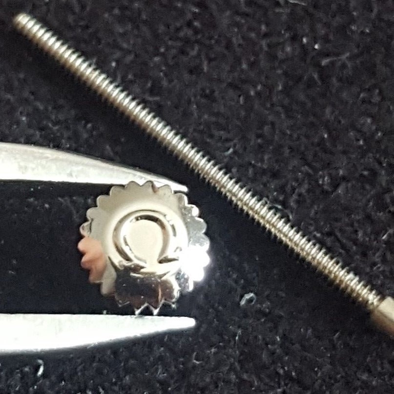 Omega Water Resistant Crown, Steel, Part Number 43242
