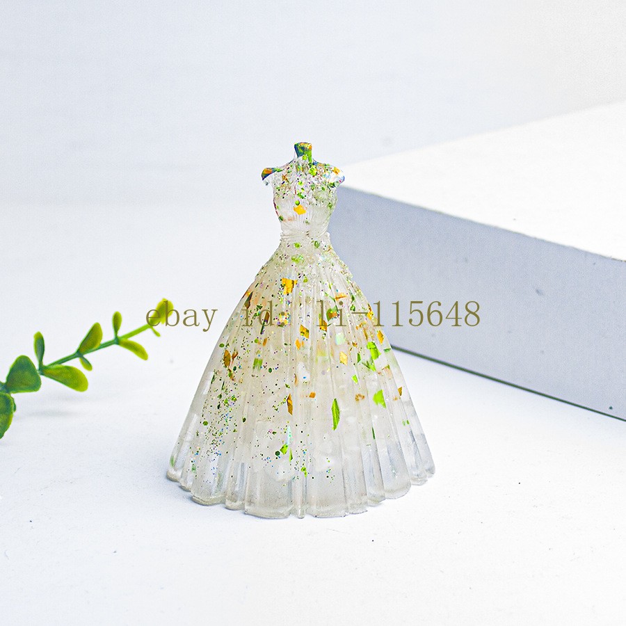 1PC Natural Crystal Wedding Dress Home Decoration Hand Craft Household Supplies