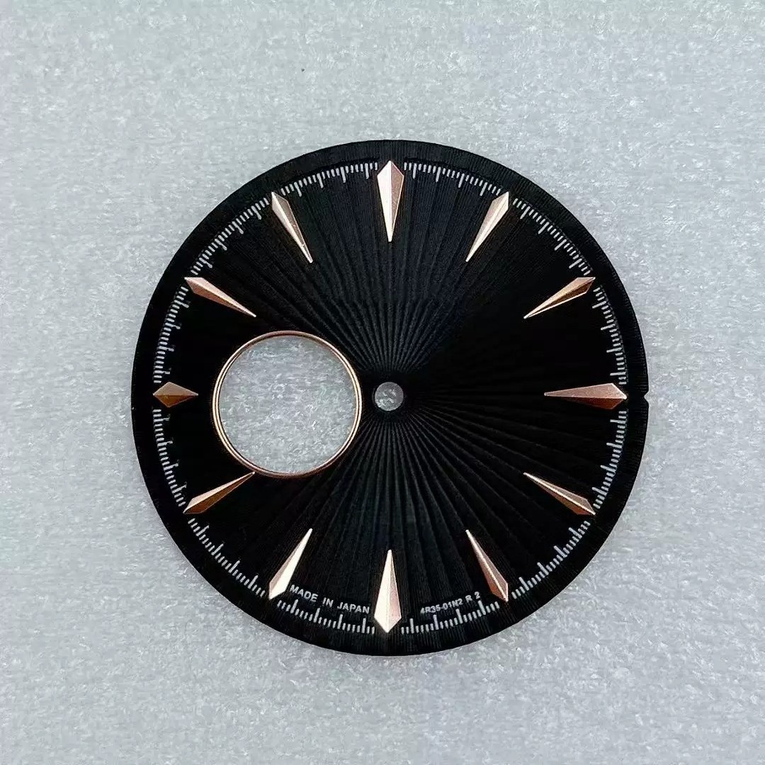 35mm Skeleton Watch Dial Open Heart Radiating Pattern Fit Auto Mod