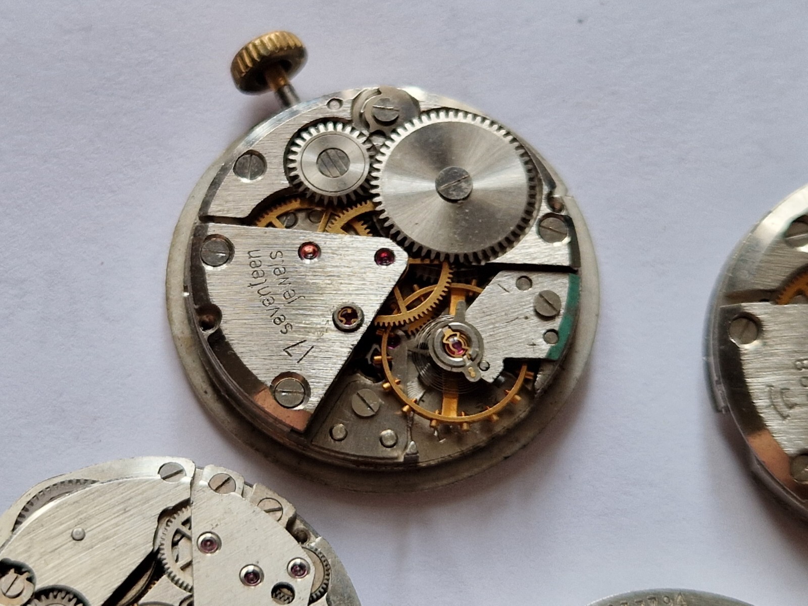 vintage watch parts Poljot and alarm sekonda watch movement parts USSR lot