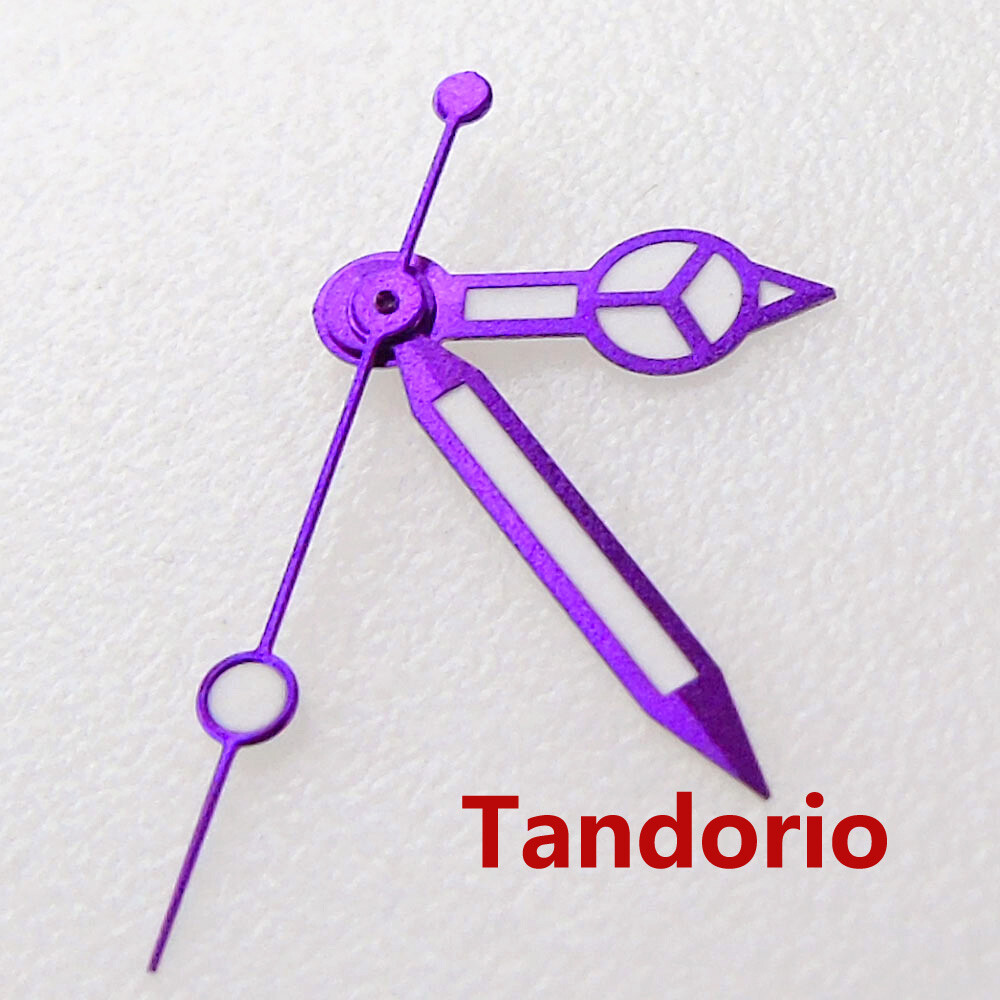 Black Purple Merc Hands Luminous Fit NH35 NH36 7s26 7s36 7s25 7s35 6r15 Movement