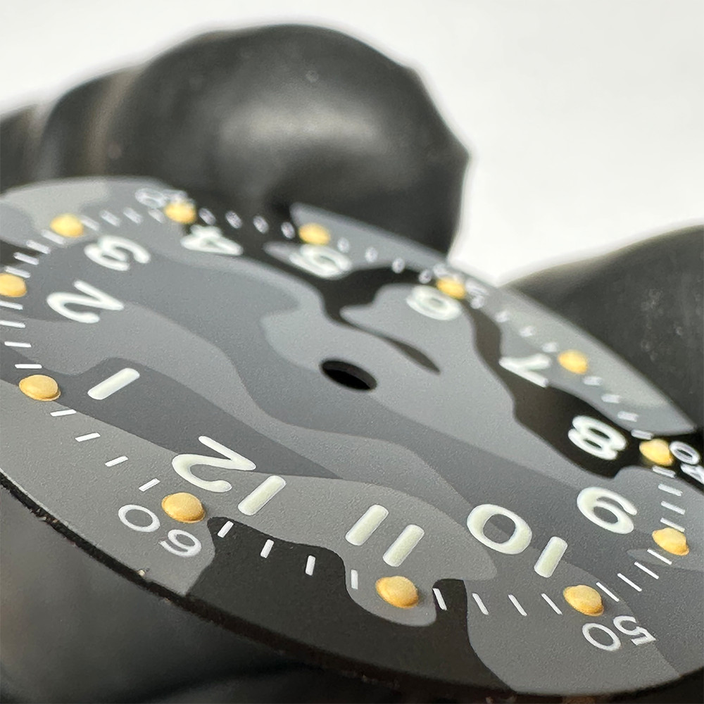 Camouflage Dial 28.5mm NH35 Dial C3 Advanced Lume Fits NH35 Movement Watch Dial