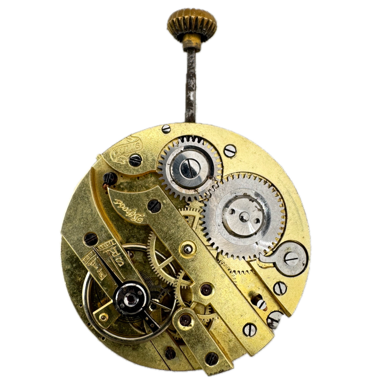Antique 40.5mm Lotus Depose Mechanical Pocket Watch Movement Swiss Made