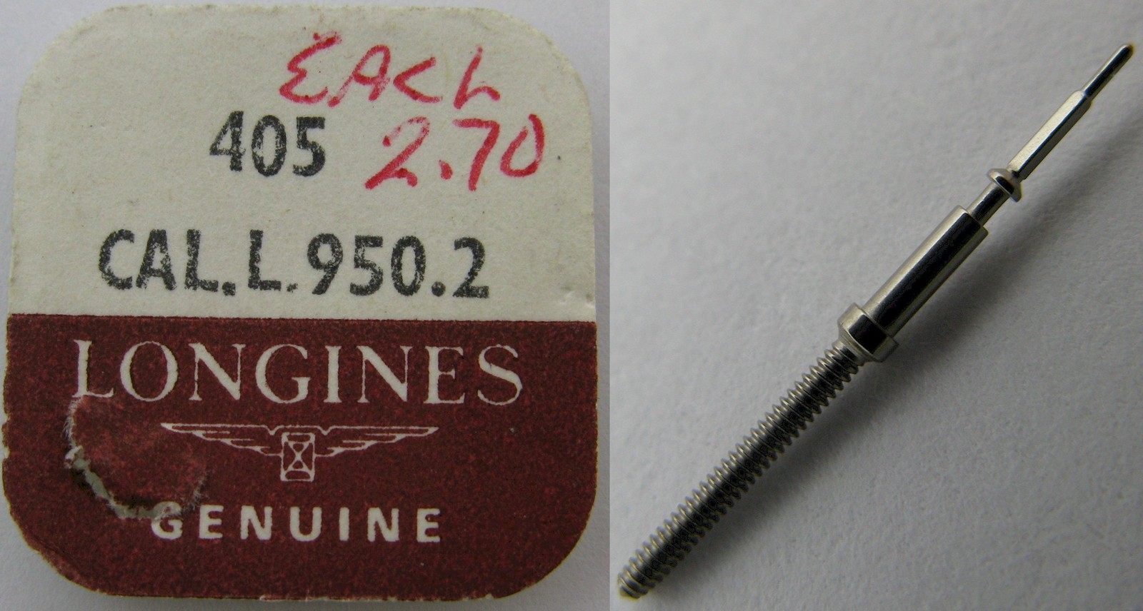 Longines 950.2 watch part: 405 (Quartz) stem x1
