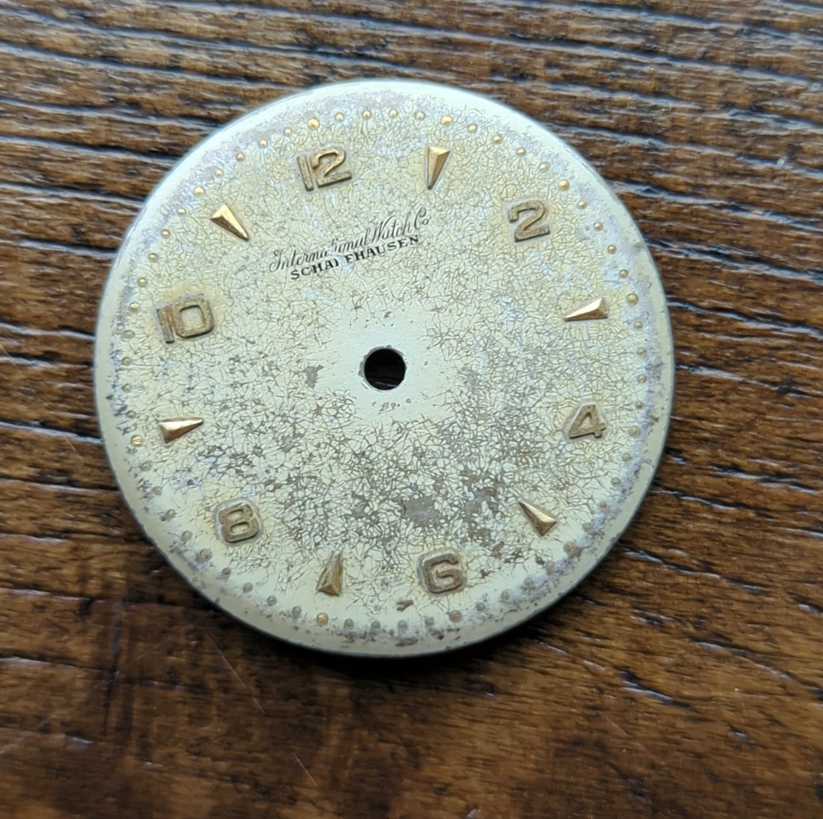 IWC International Watch Co Original Used Watch Dial Part 27.3mm (BL15)