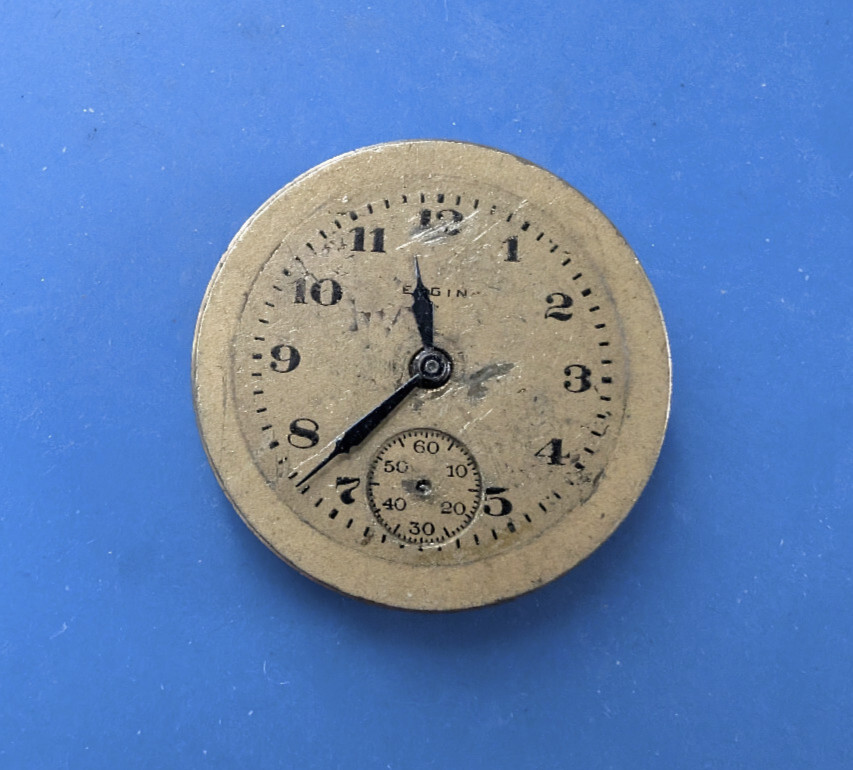 VINTAGE 6/0 SIZE ELGIN GRADE 431 POCKET WATCH MOVEMENT RUNNING