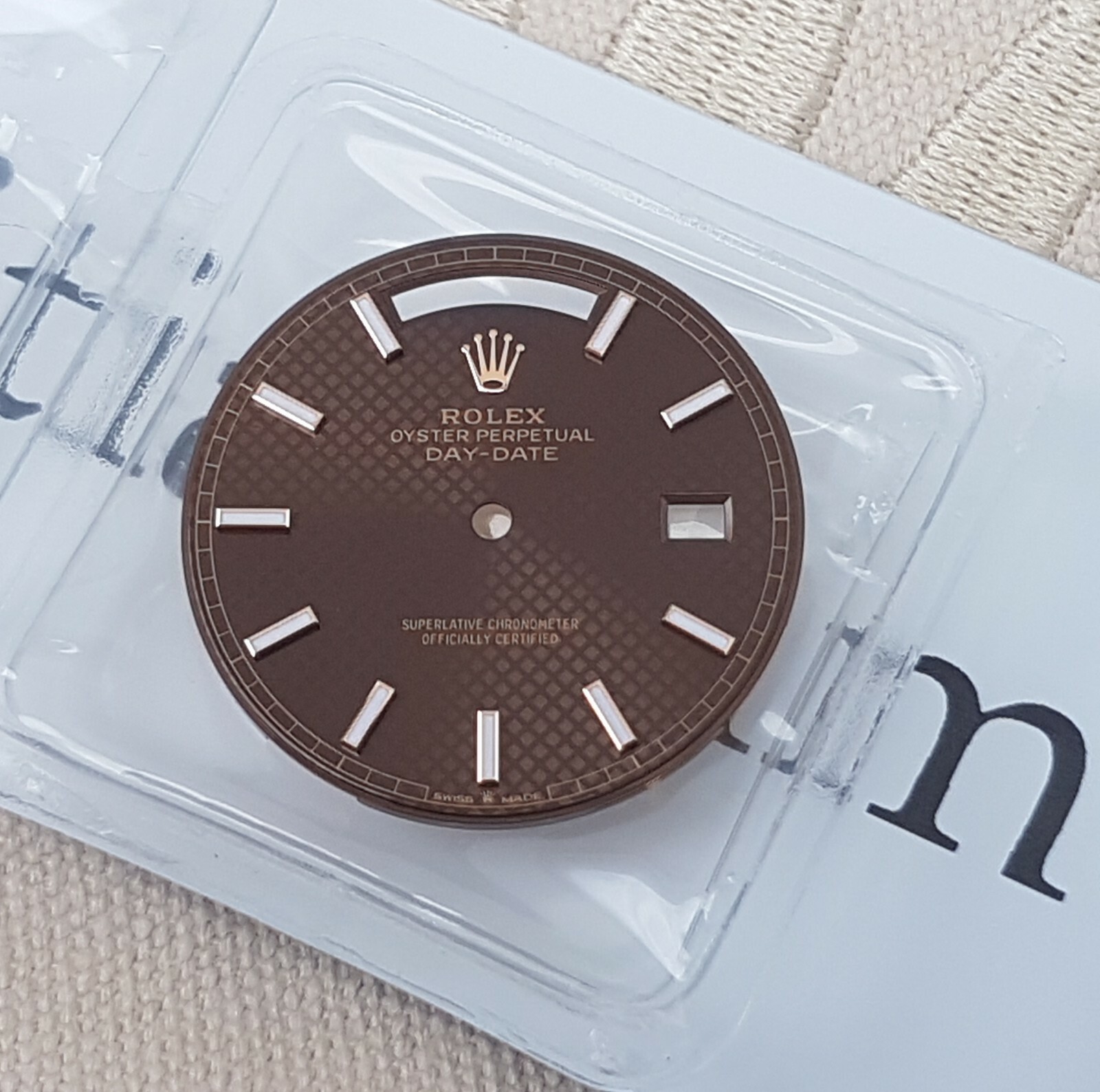 Rolex Day-Date 40 CHOCOLATE MOTIF everose gold DIAL for 228235 daydate