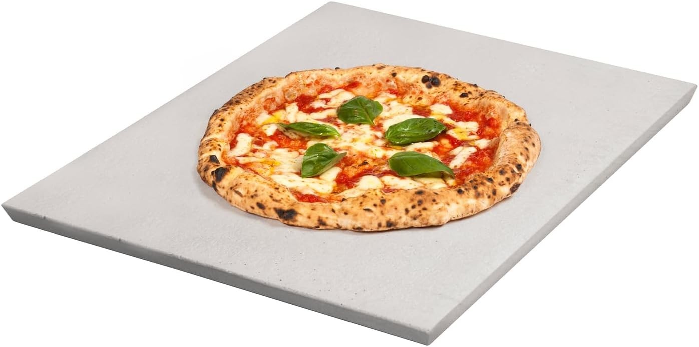 -D Premium 17-1/2″ x 13-7/8″ x 3/4″ Rectangle Pizza Stone, Perfect for Home
