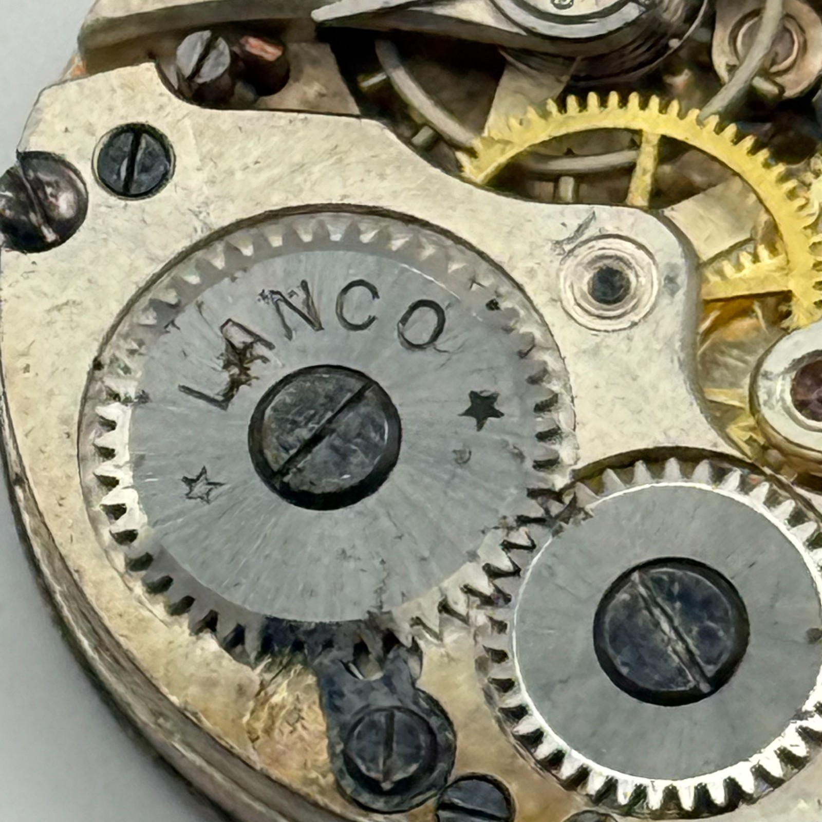 Lanco Watch Movement 15 Jewels Swiss Manual Wind Vintage Parts Repair 23.6mm