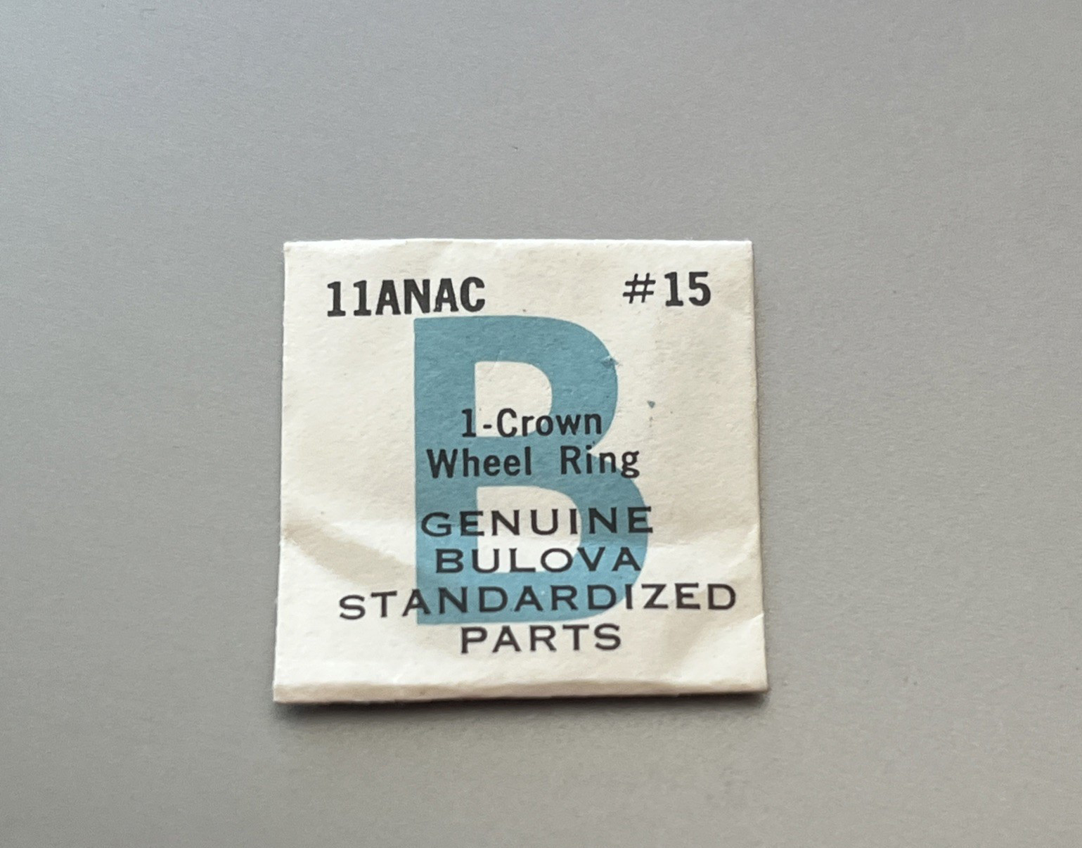 Bulova Watch Movement Part 11ANAC #15 CROWN WHEEL RING