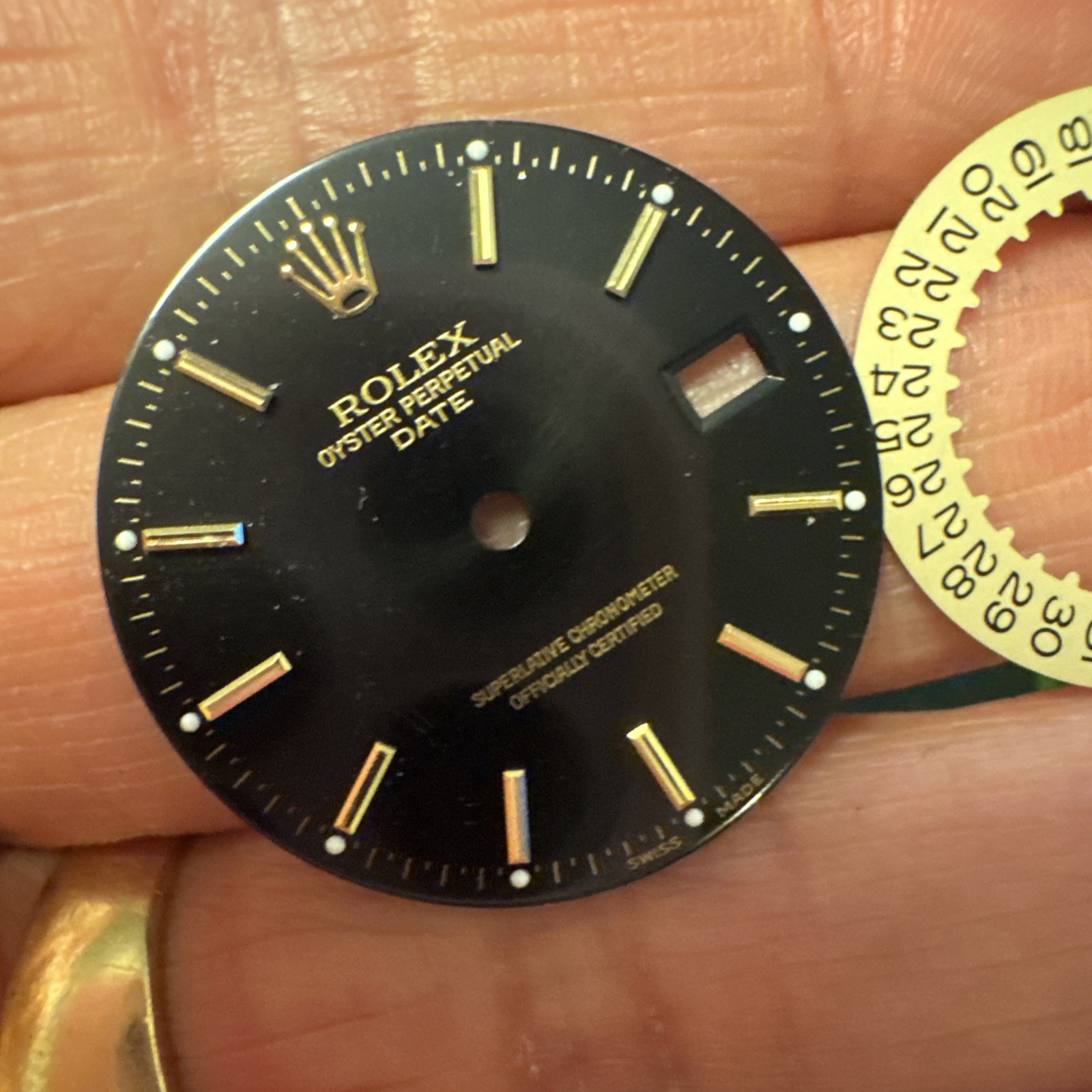 Rolex Oyster Date 15013 15017 15238 15018 15233 Black Dial w/ date wheel (58)