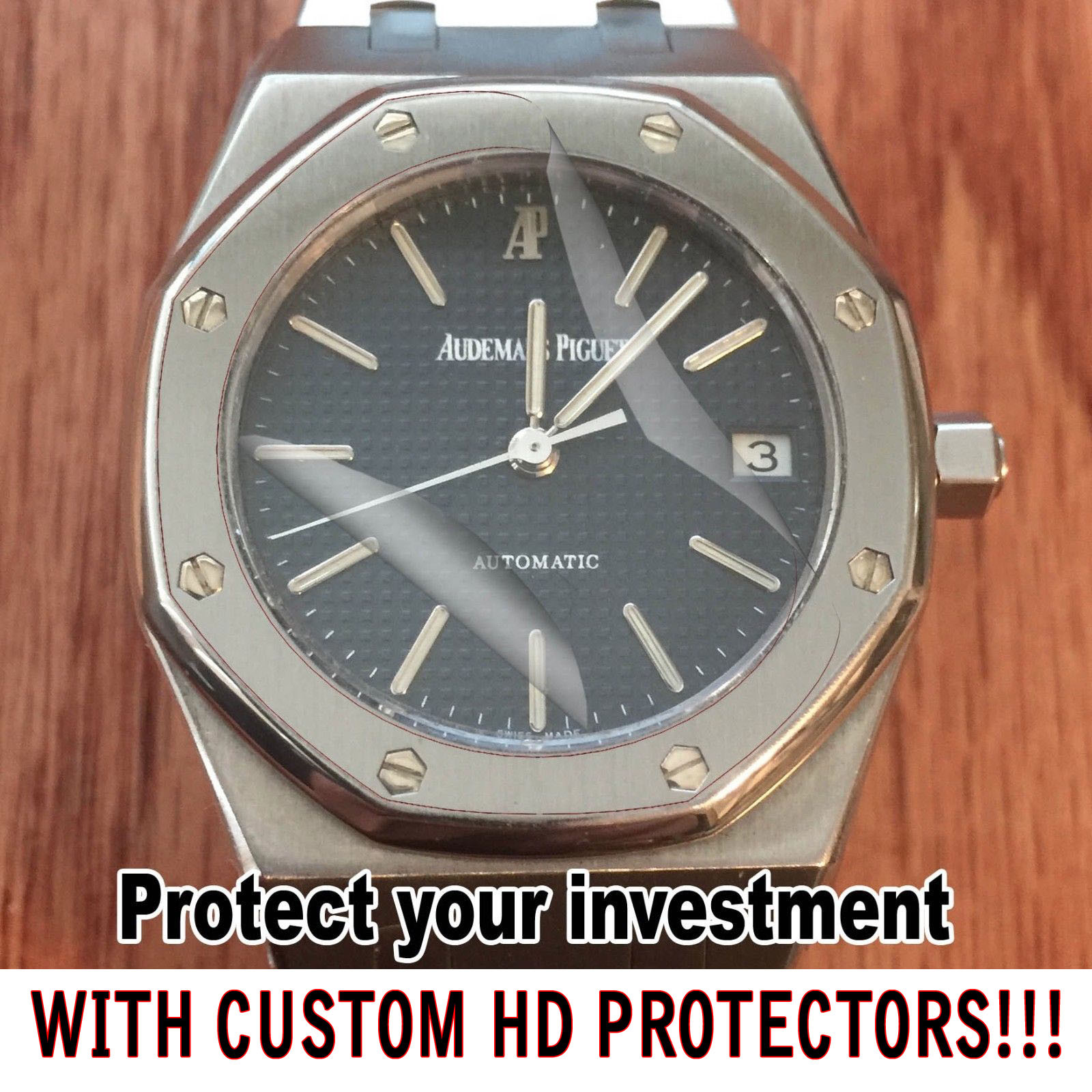 For Audemars Piguet 14790 HD Clear Protector Crystal, Bezel n Sides set X2