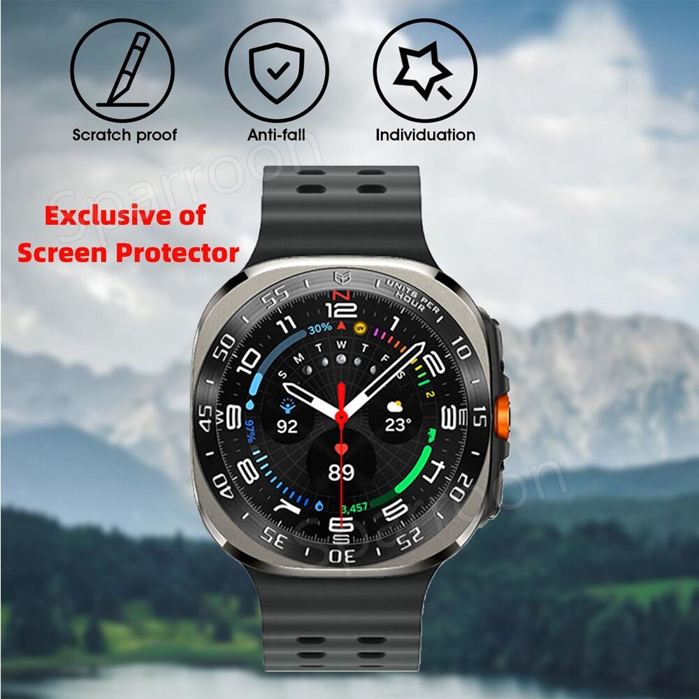 For Samsung Galaxy Watch Ultra 47mm Metal Bezel Ring Frame Case Protector Cover