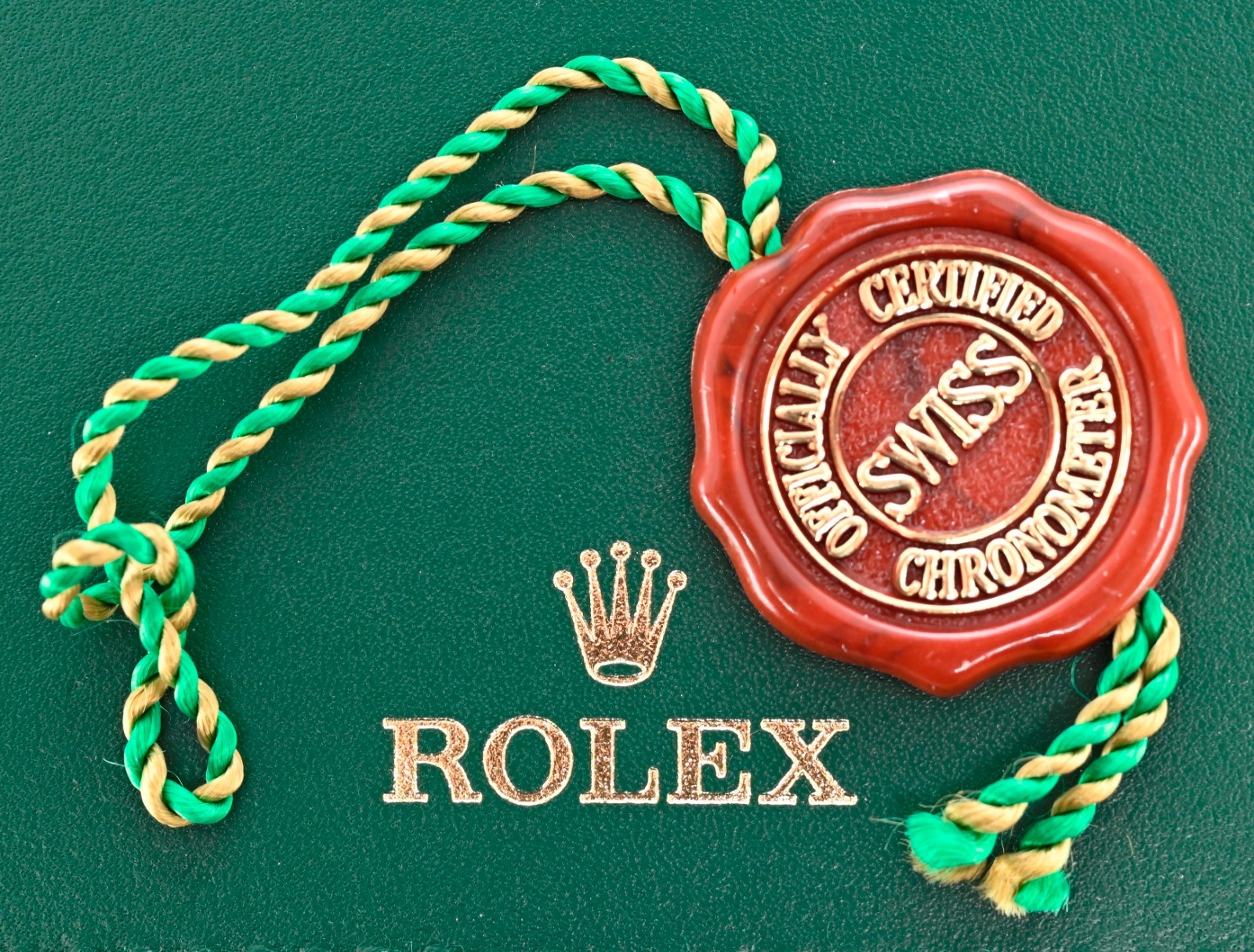 Genuine Rolex Vintage 1989-2000 Red Hang Tag with Single Crown Hologram!