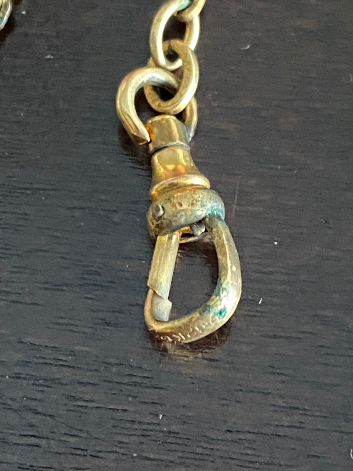VINTAGE 12 INCH POCKET WATCH CHAIN, 1/20TH 12K YELLOW GOLD FILLED