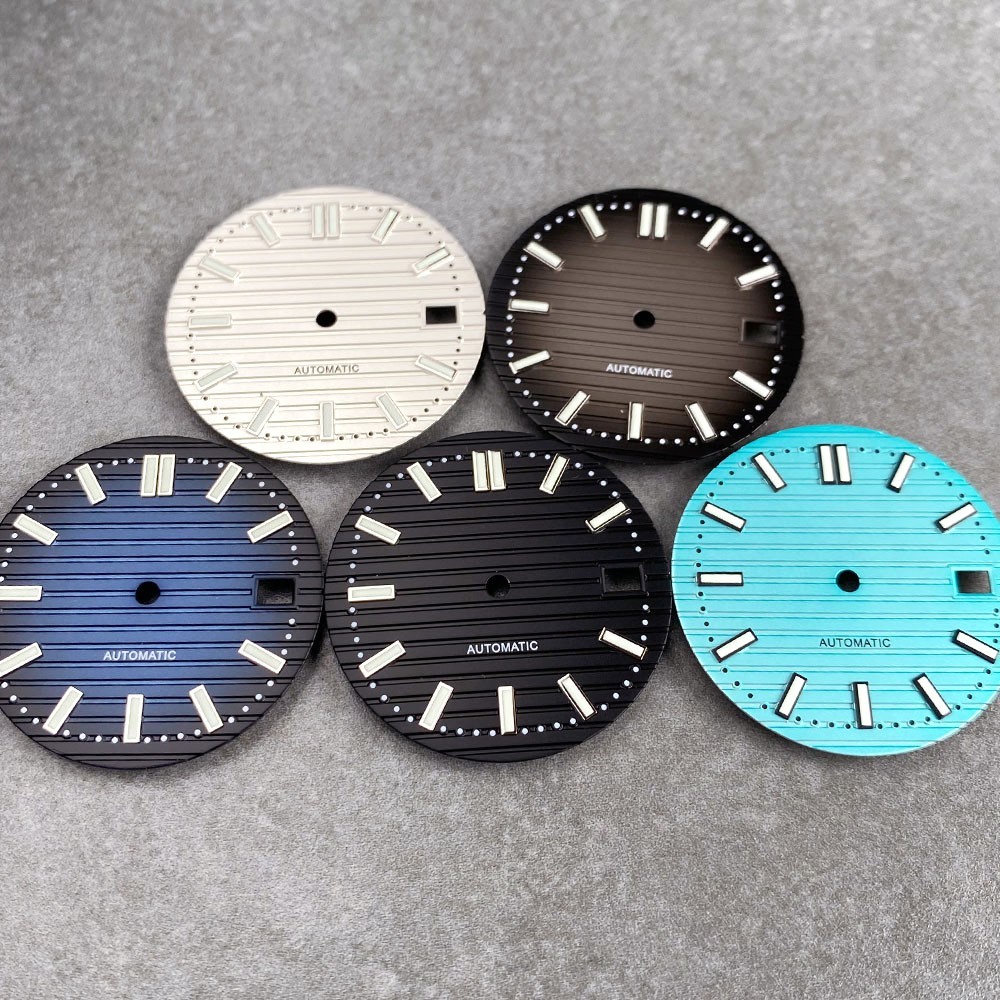 29.2mm Black Blue White Watch Dial Luminous for NH35 ETA 2824 PT5000 MIYOTA 8215
