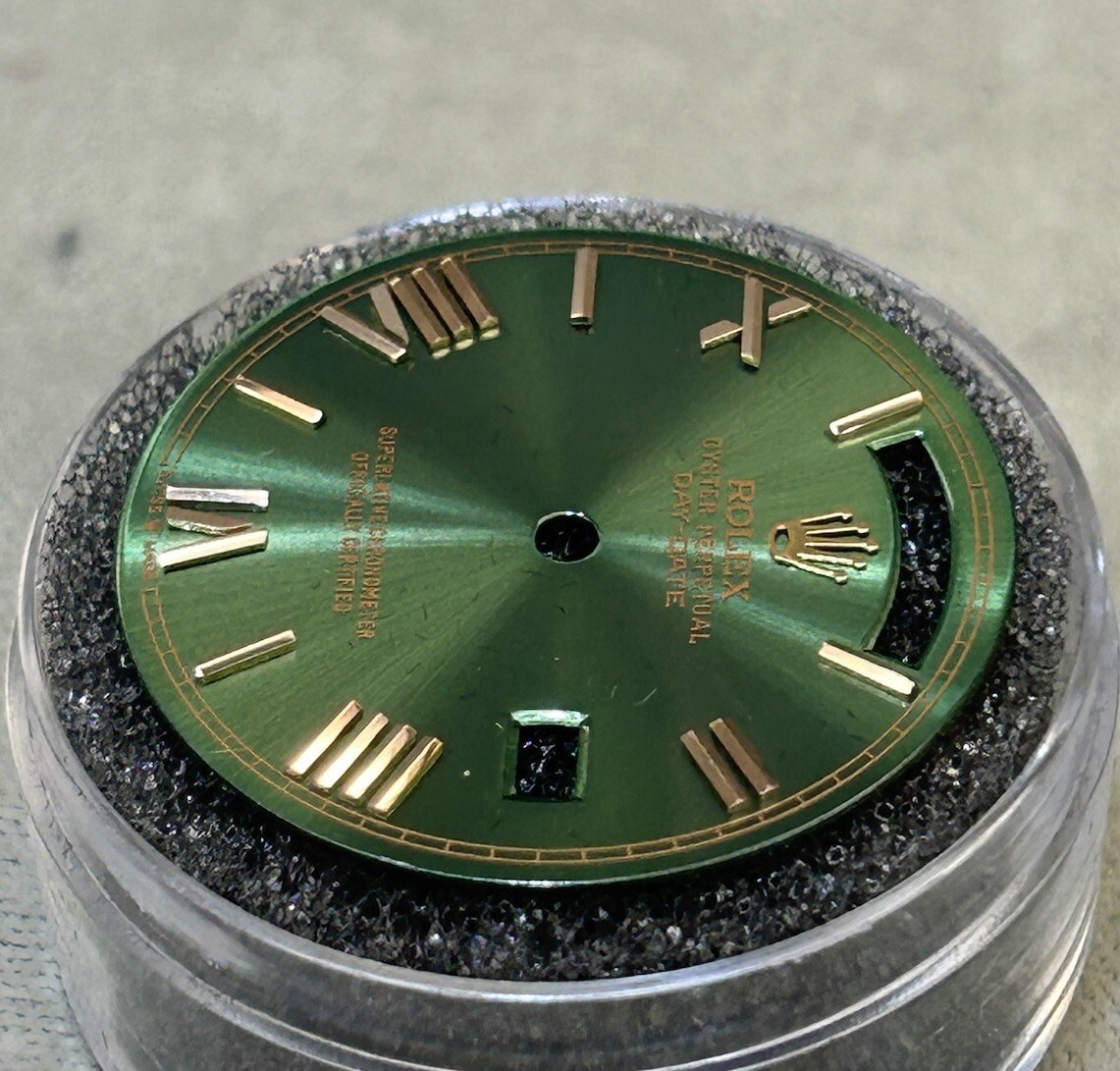 Rolex Quickset President Custom Olive Green Roman Dial Rose For 118235 & 118205