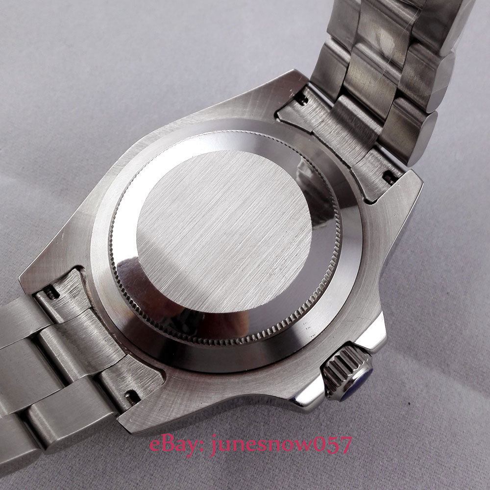 Fit ETA 2836 MIYOTA 8215 SUB 43mm Sapphire Glass Watch Case Brushed Bracelet