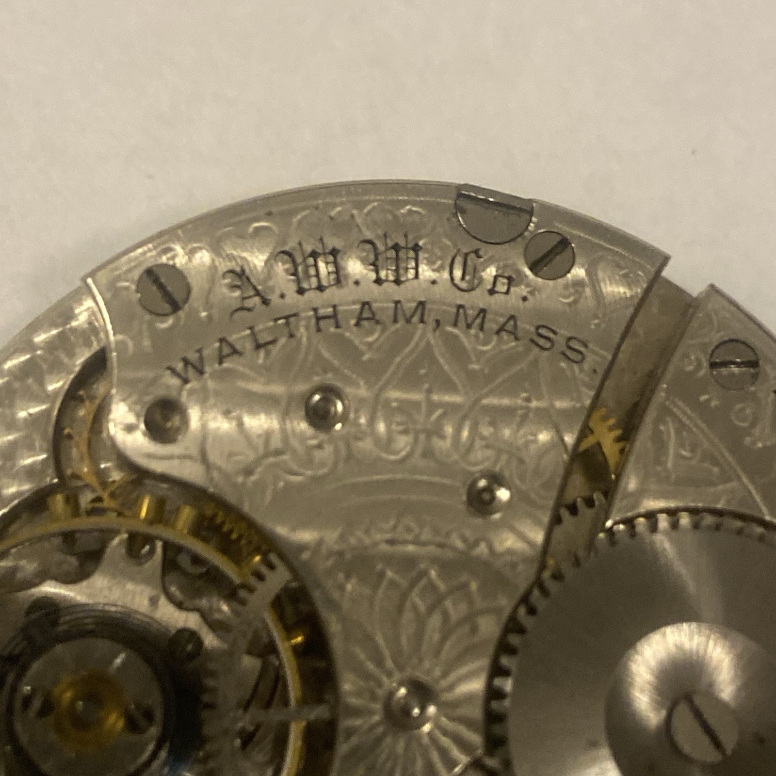 American Watch Company Waltham Mass Movement Pocket Watch Parts Repair