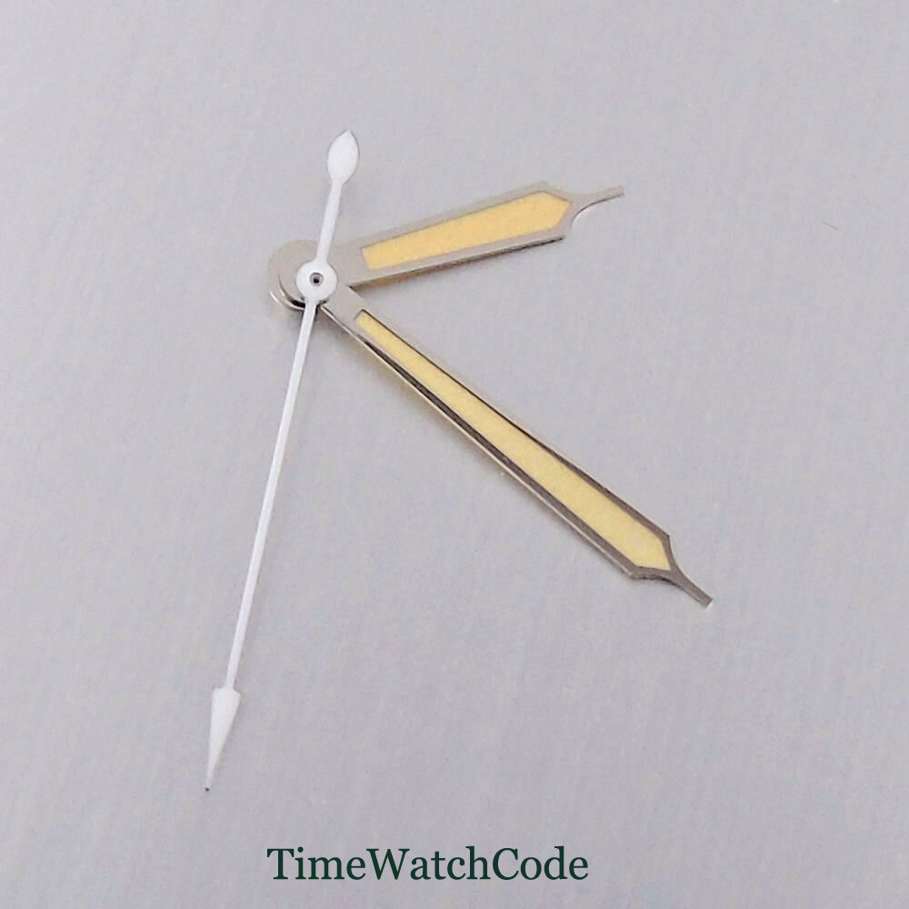 White/Yellow Watch Hands Fit For Miyota 8215 821A 8205 NH35A NH36A ETA2824 2836