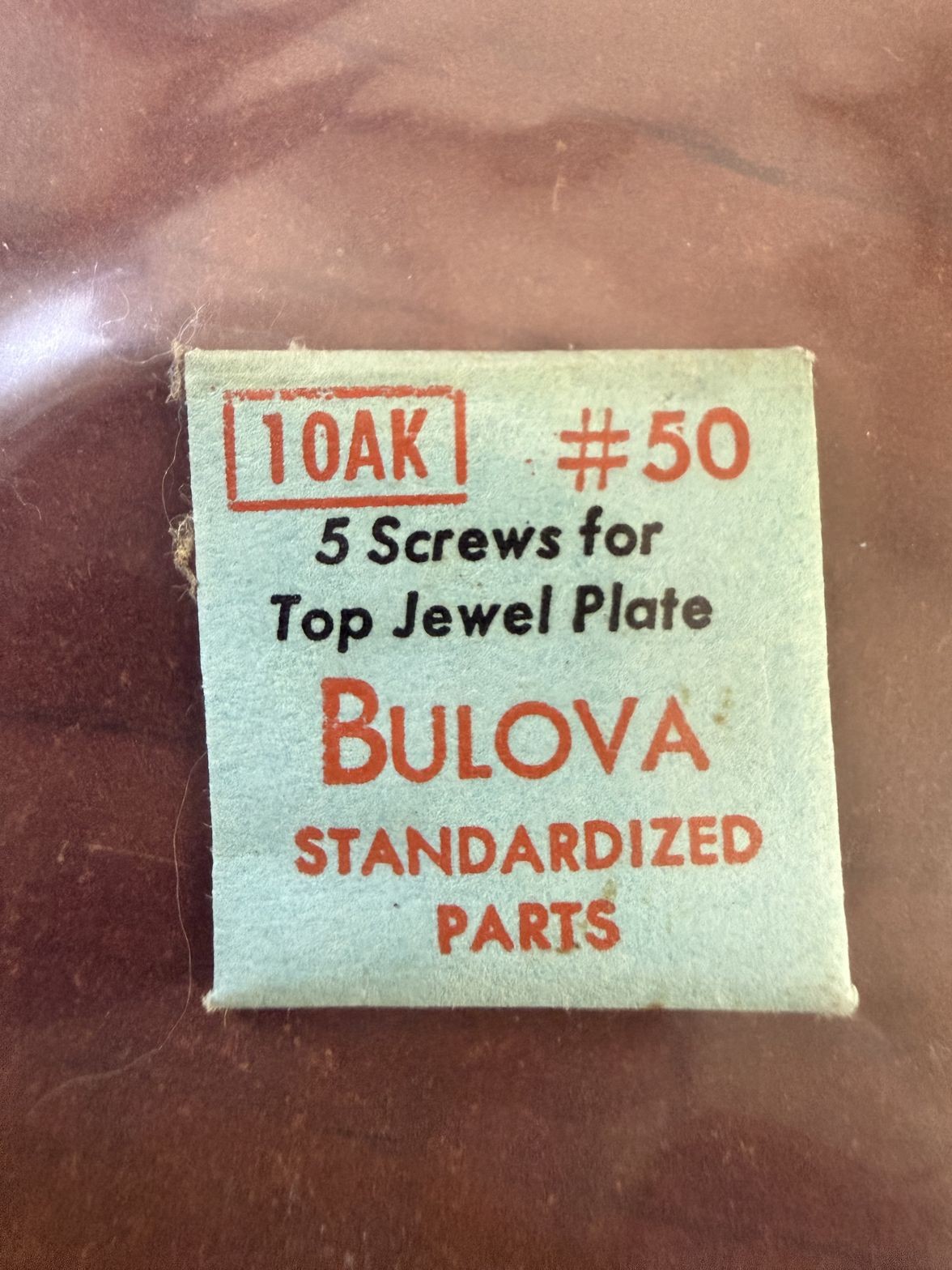 Bulova 10AK Screws For Top Jewel Plate #50 NOS Genuine Vintage Watch Part NEW