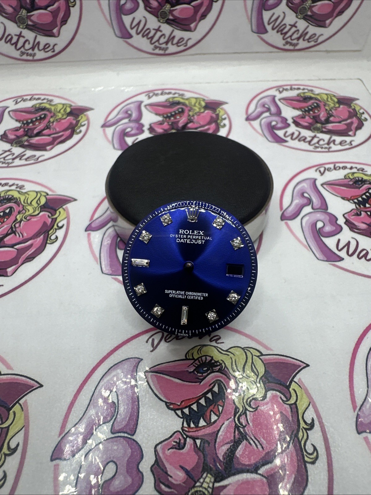 Blue Black Zircon Dial Fits Rolex Datejust 1601 1603 Cal. 1570