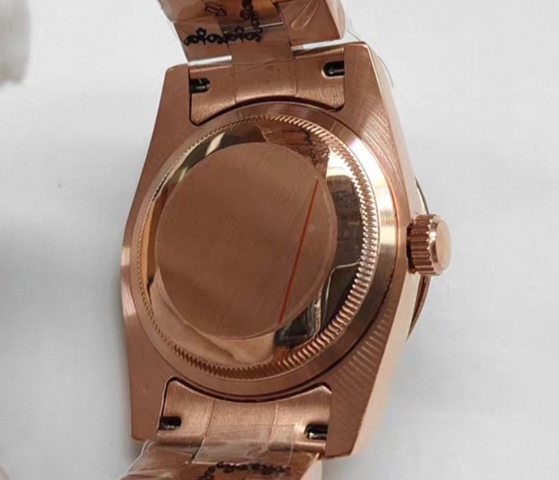 36mm Stainless Steel Rose Gold Watch Case Diamond Bezel + Jubilee Bracelet NH35