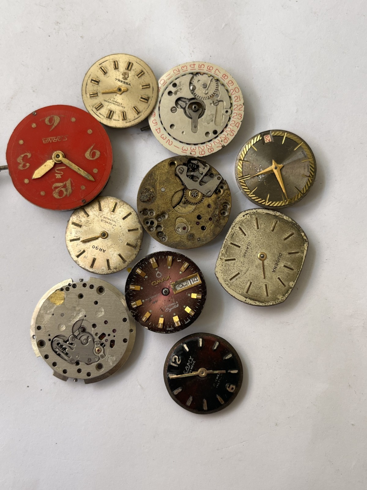 56x Swiss Watch Movements Lot AS FHF Ladies Gents Mixed Parts Repair Untested