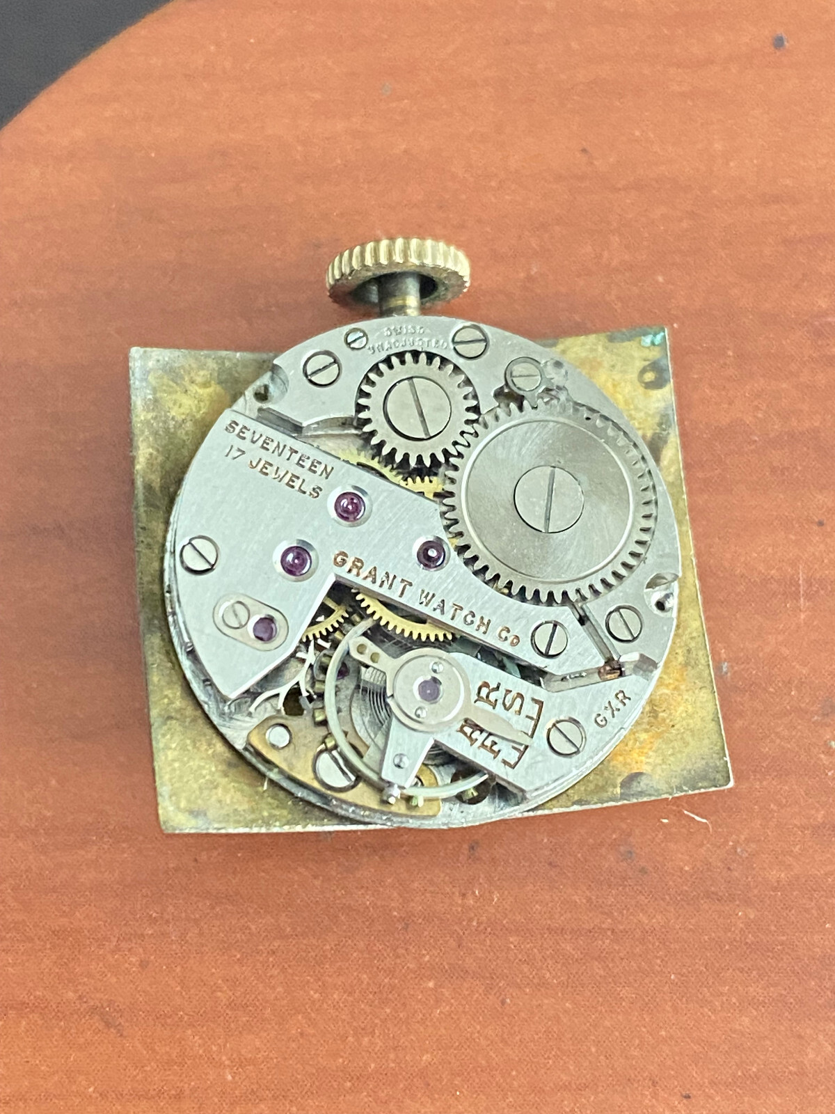 VINTAGE MEN’S 19.25MM GRANT WRIST WATCH MOVEMENT, NOT RUNNING, GOOD BALANCE