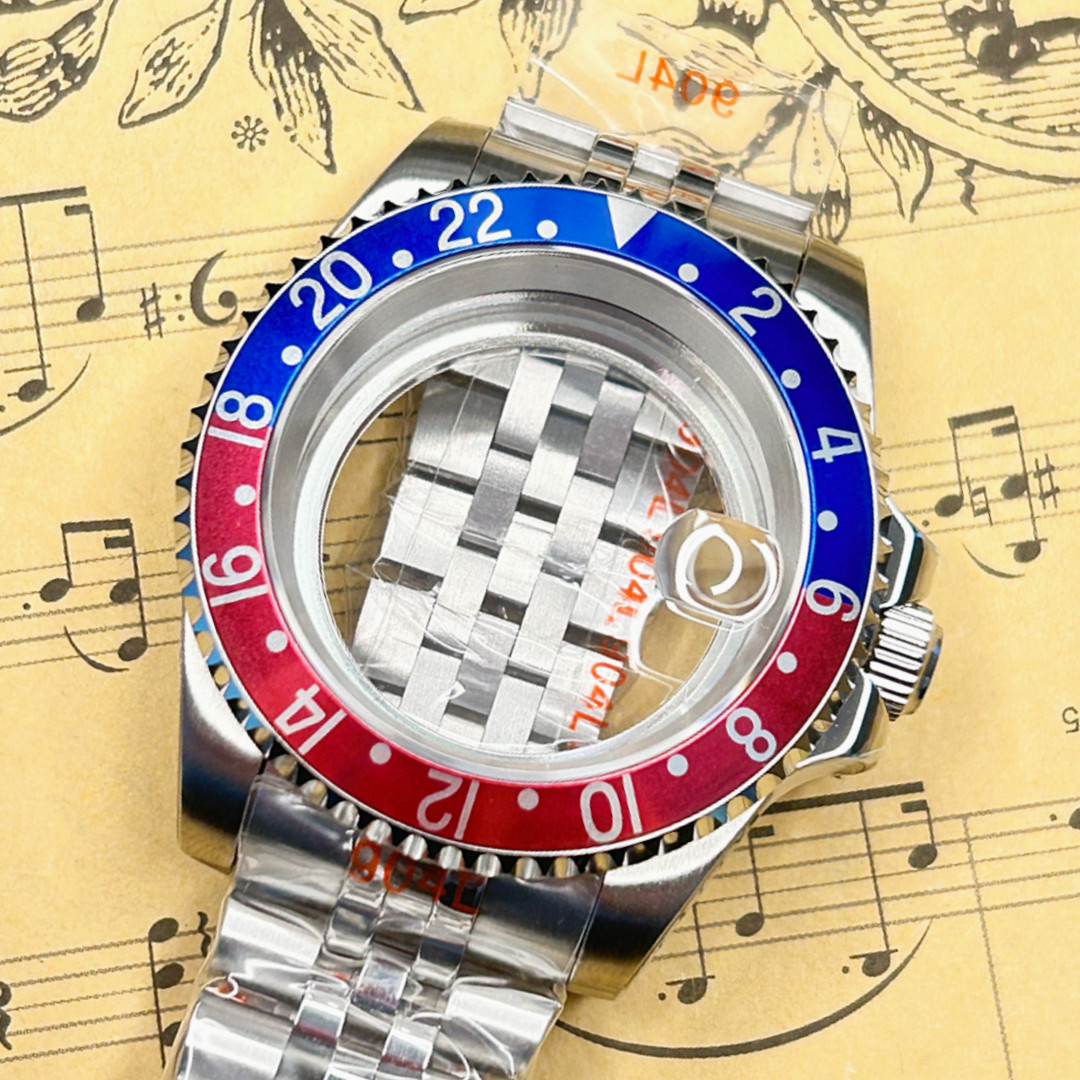 For Nh34 Nh35 Nh36 Brushed 40mm Watch Case Vintage Retro Pepsi Bezel Mod 20ATM