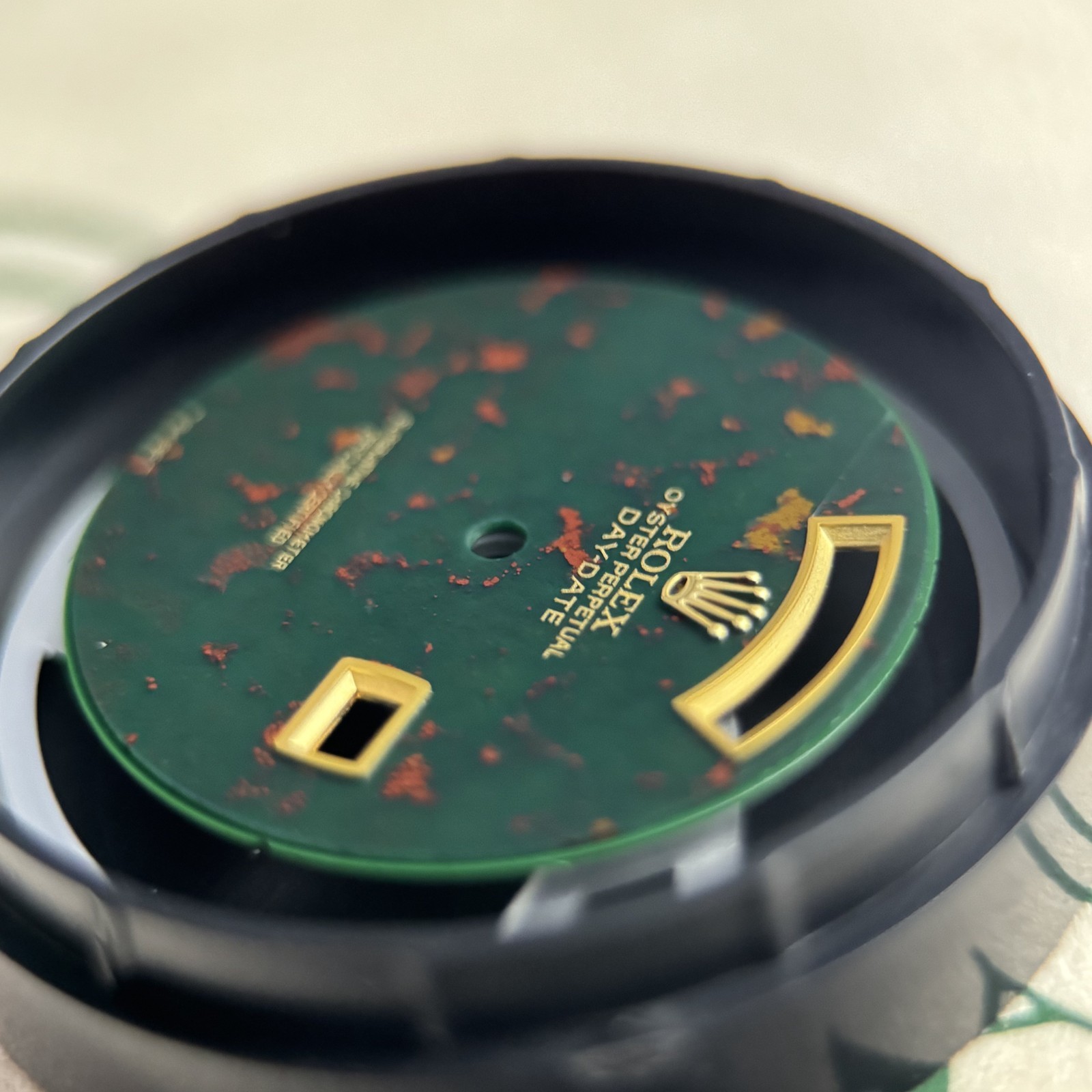 Quickset President Custom Yellow Blood Stone Dial For Rolex 18038 18238 118238