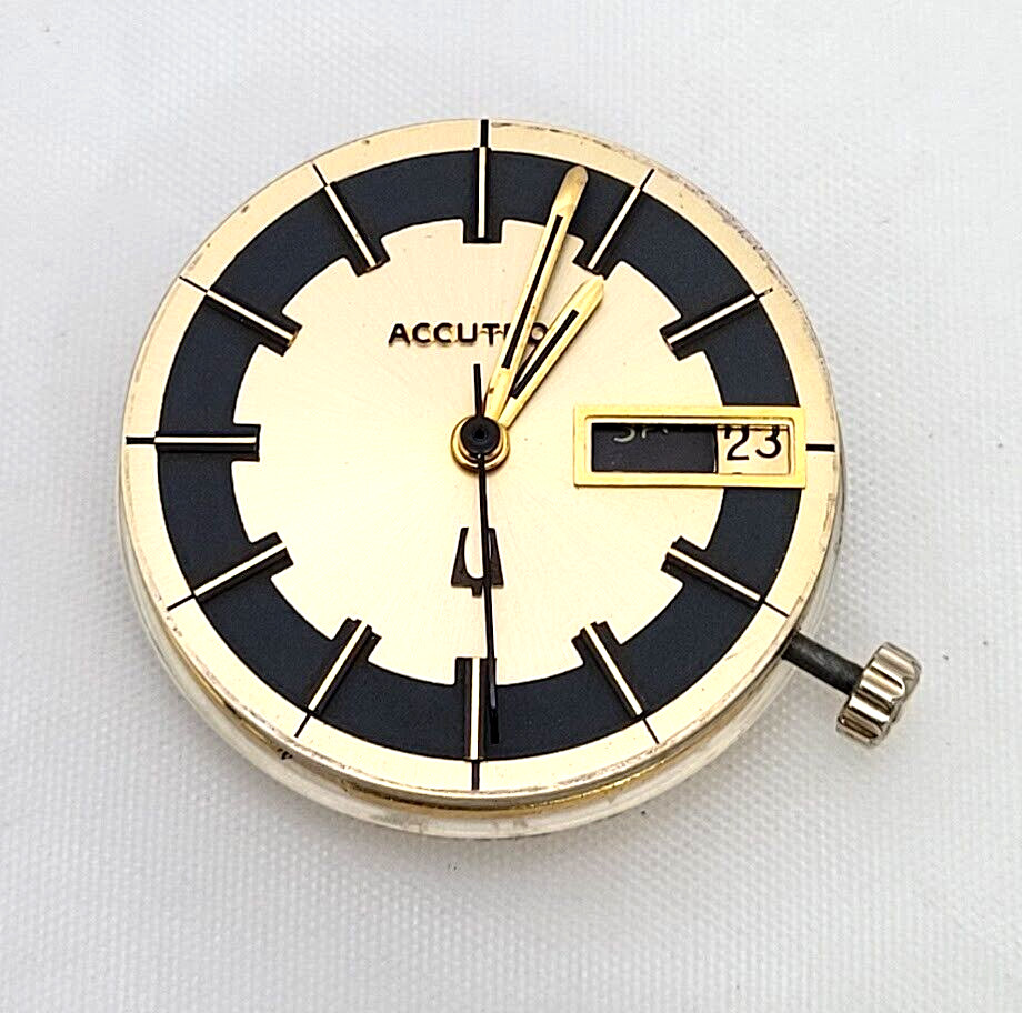 🔥🔥 BULOVA ACCUTRON – Movement + Dial + Crystal + Back Gasket & Retaining Ring!