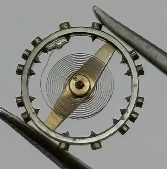 AS 1677 Balance Wheel Complete And Spring 5½’’’ 1225 M Watch Movement Parts NOS