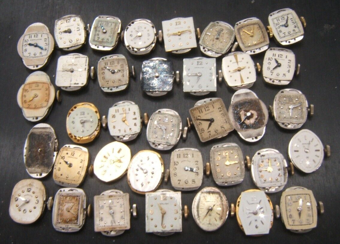 36 VTG LONGINES WOMEN’S WRIST WATCH MOVEMENTS WIND UP AS IS PARTS REPAIR