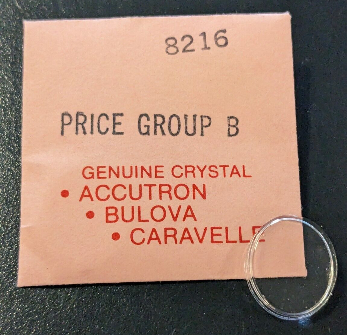 Genuine NEW Bulova Caravelle Watch Crystal Part# 8216