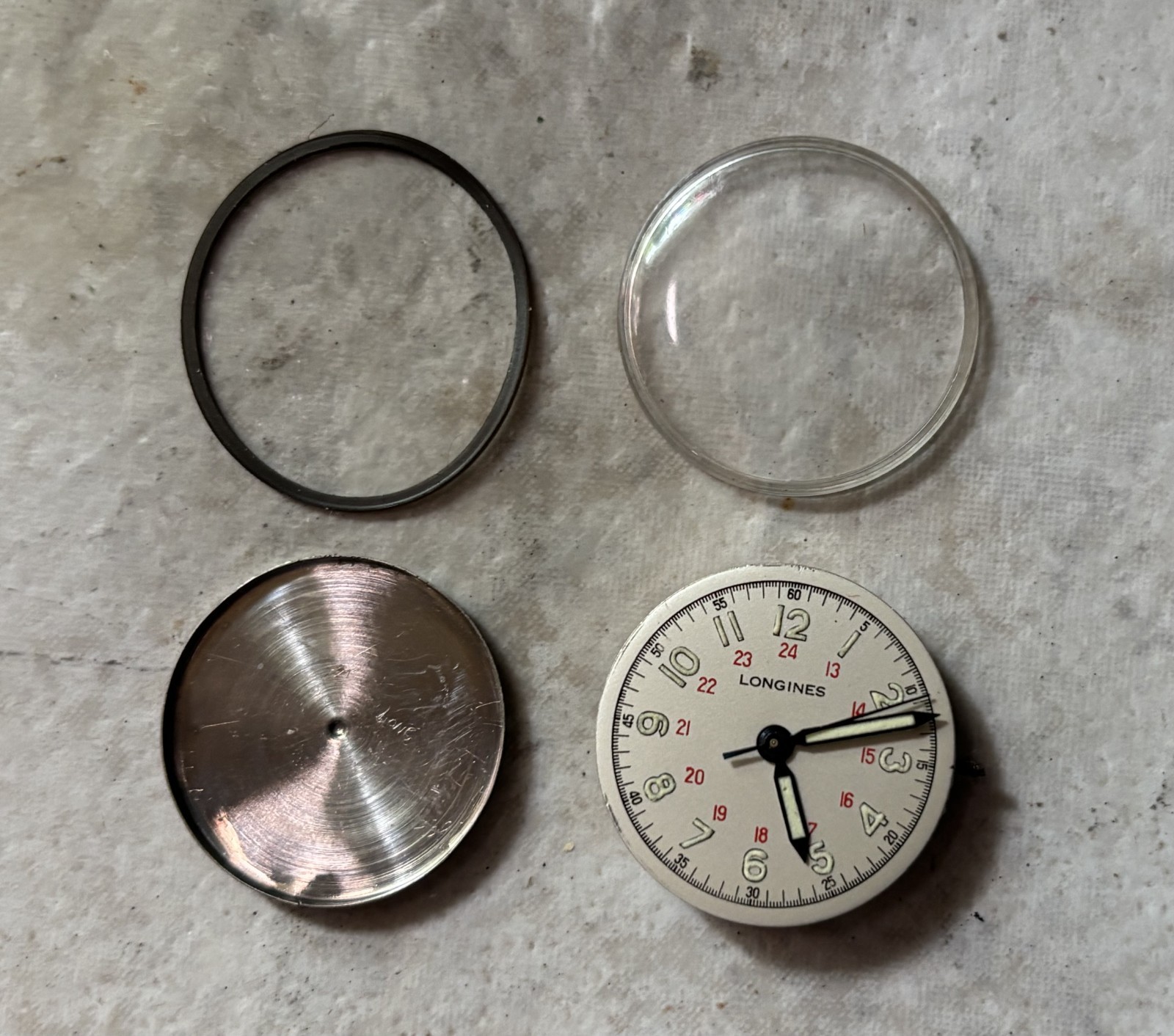 VINTAGE LONGINES Commander WATCH MOVEMENT, CAL. 10L, RUNNING, 17 JEWEL for part