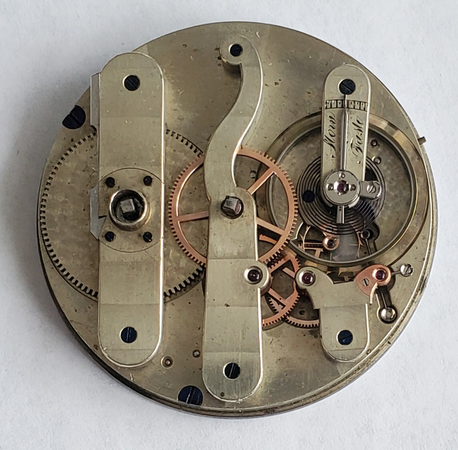 Running 46.5mm Magnificent High Grade Detent Chronometer Keywind Nickel Movement