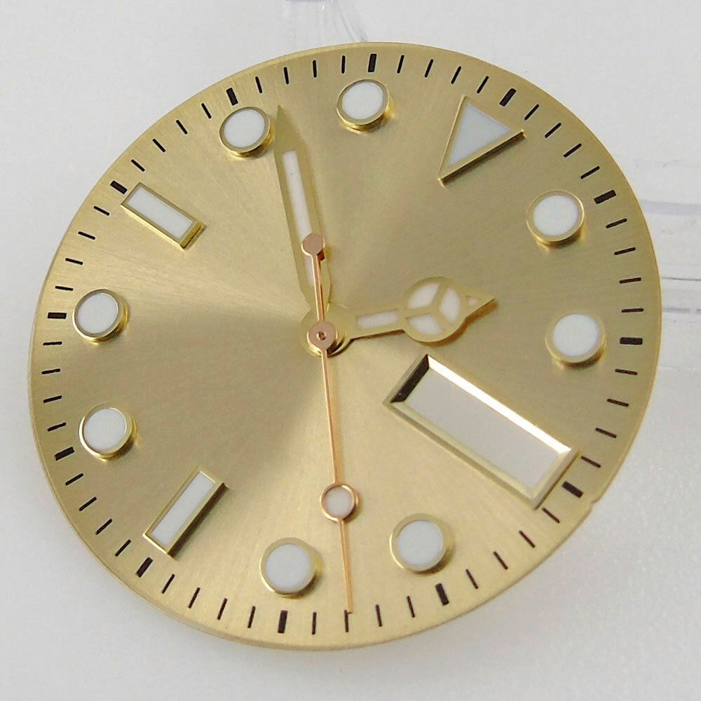 BLIGER New Sterile Sunburst 29mm Steel Black/Blue/Green/Gold Watch Dial Hand