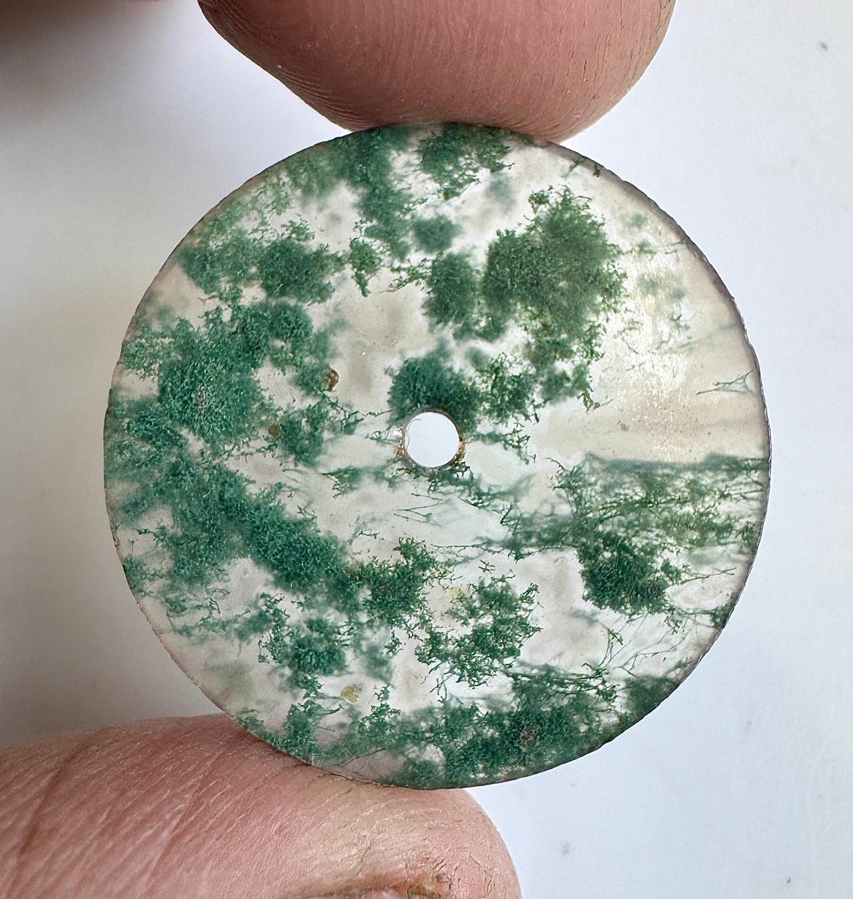 Real Moss Agate Watch Dial face – 24.5 mm customize watch disc GMC-498