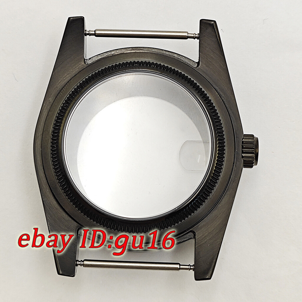36mm 39mm black watch case fit NH35 NH36 Miyota 8215 ETA 2824/2836 DG2813 3804