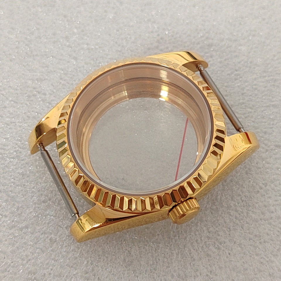 36mm 39mm Gold Stainless Watch Case Sapphire for Nh35 NH36 Movement 28.5mm Dial