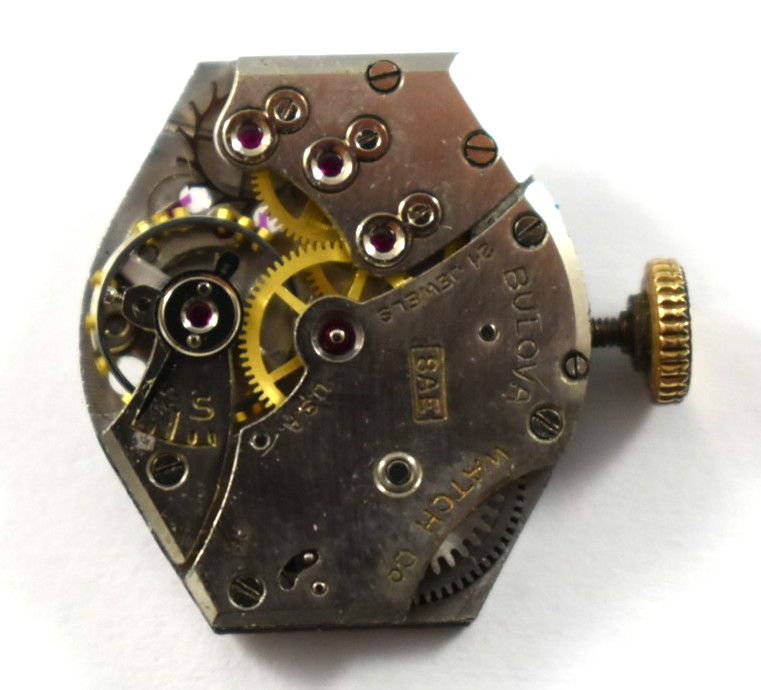 Vintage Bulova Manual Wind 21J 8AE Wrist Watch Movement lot.x