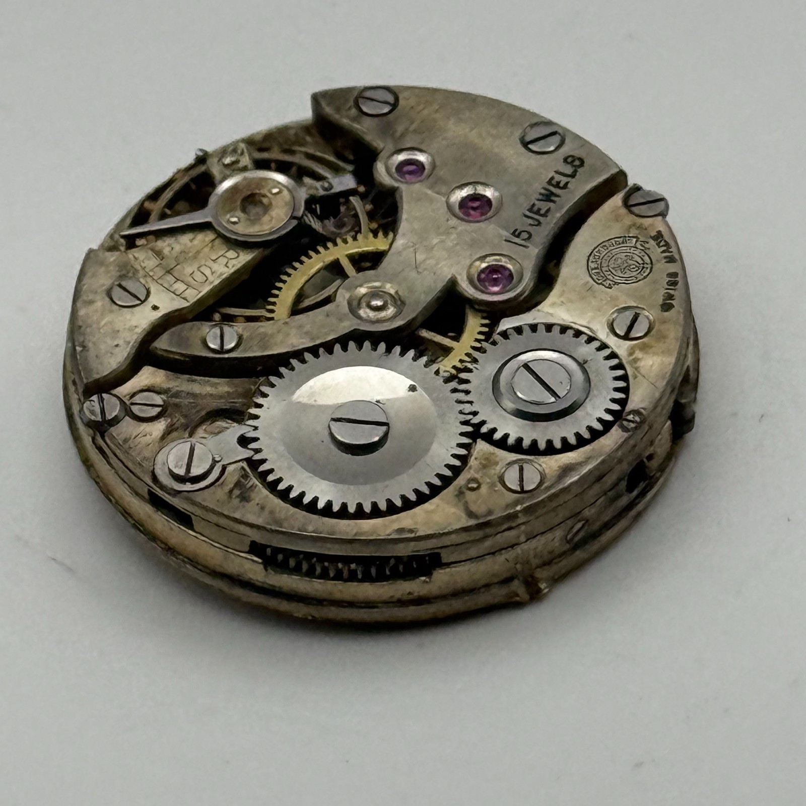 Dreadnought Watch Movement 15 Jewels Sub Seconds Manual Wind Vintage Parts 24.7m