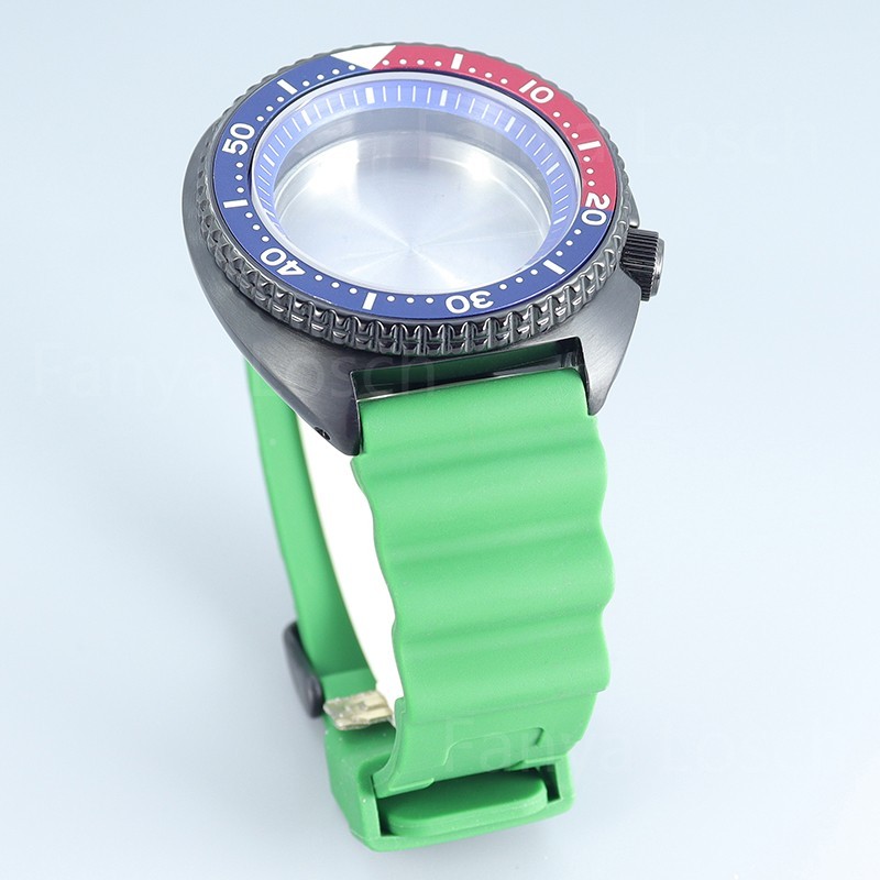 45mm Watch Case Strap Modify Skx009 Mod Sapphire 10ATM For Seiko Nh35 34 NH36 38