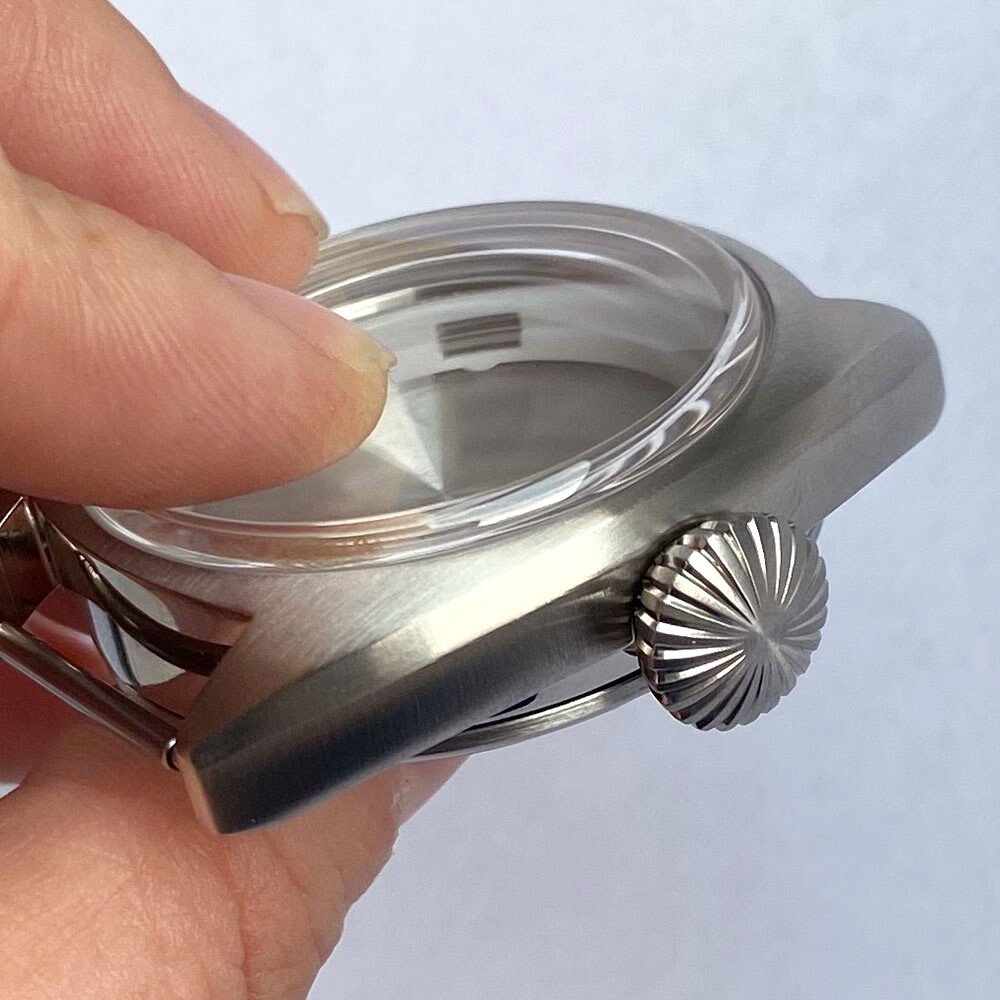 39mm Double Domed AR Sapphire Glass Watch Case 200M Diver Swim Fit NH35A NH36A