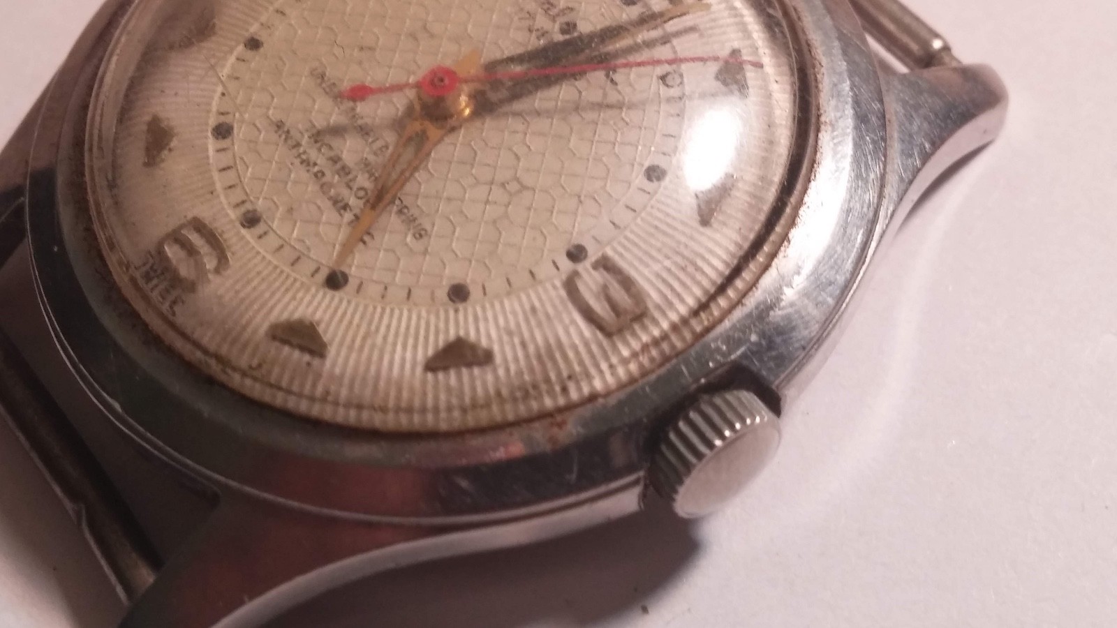 AS 1187 winding movement 17 jewels Geraldy SA Palomar Incabloc antimagnetic Anti