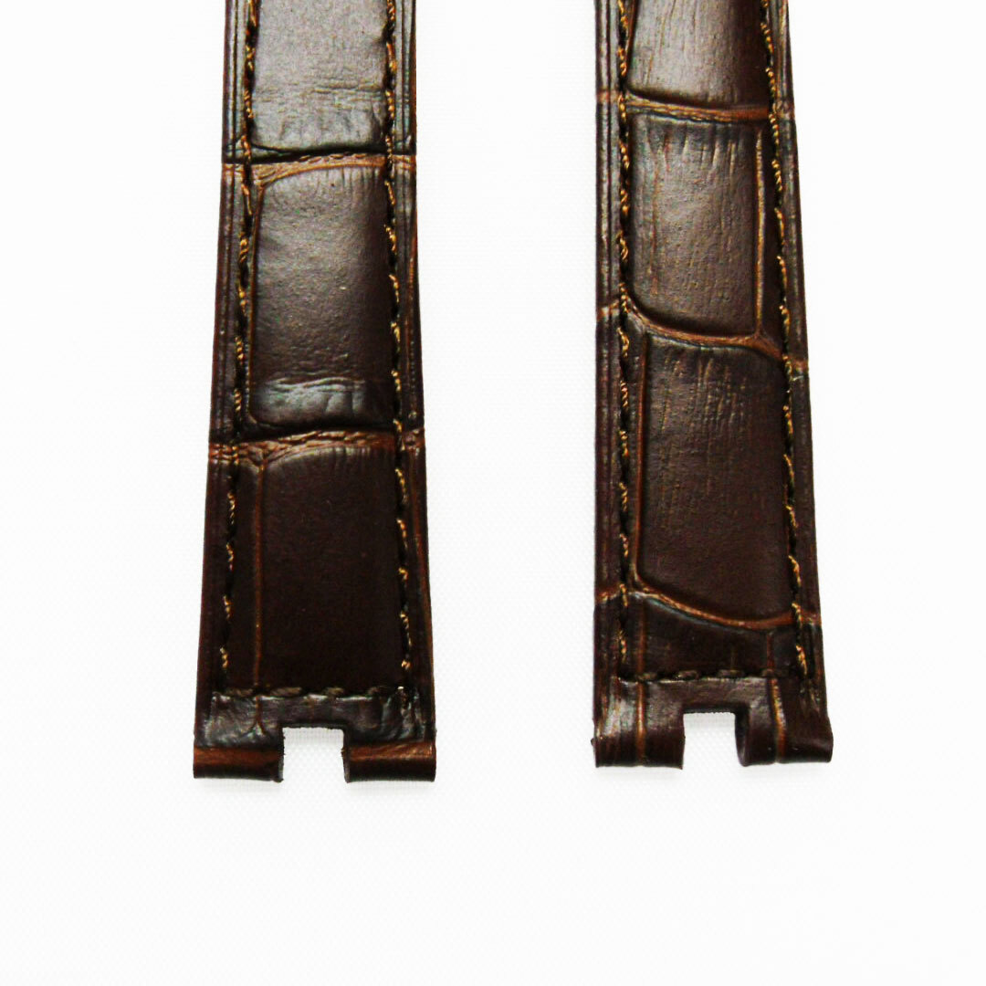 Genuine Leather Watch Bands, Alligator Grain(PADDED) fit cartier , 15×3.5x12MM